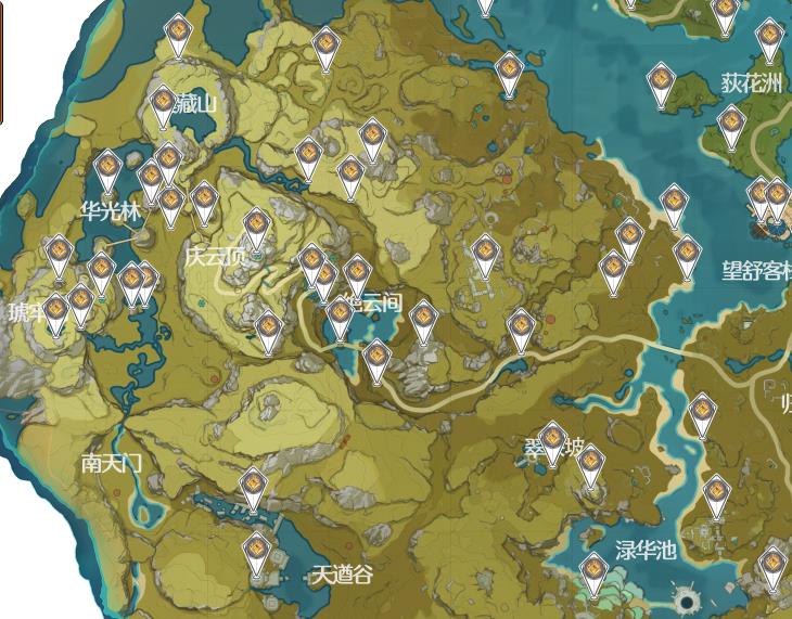 《原神》岩神瞳分布地图超清分享