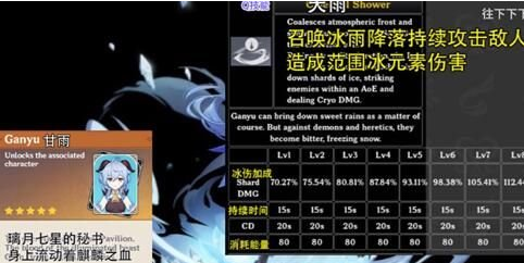 原神甘雨技能介绍