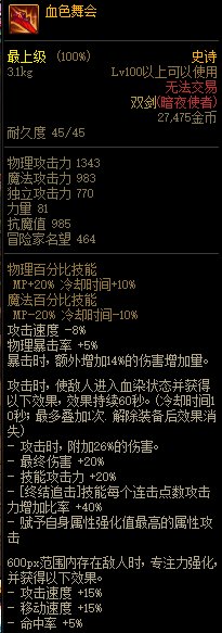 《DNF》2021春节版本神话史诗装备属性改动汇总