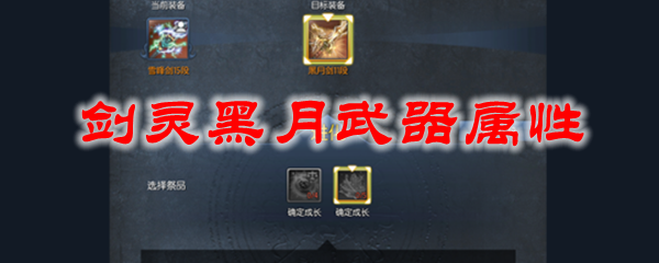 剑灵黑月武器属性
