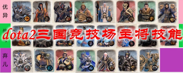dota2三国竞技场主将技能
