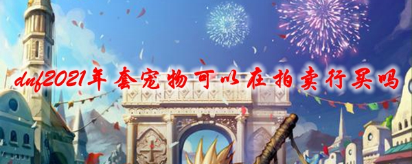 《dnf》2021年套宠物可以在拍卖行买吗