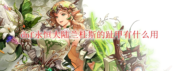 dnf永恒大陆兰杜斯的趾甲有什么用