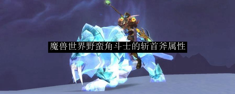 魔兽世界野蛮角斗士的斩首斧属性