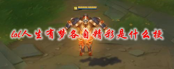 lol人生有梦各自精彩是什么梗