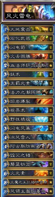 《炉石传说》20.0经典模式萨满套牌