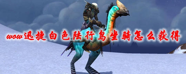 魔兽世界迅捷白色陆行鸟坐骑怎么获得