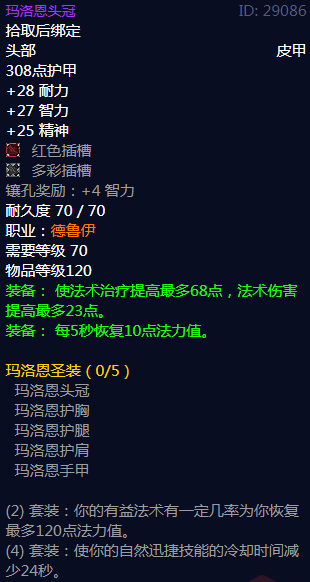 《魔兽世界》玛洛恩圣装属性介绍