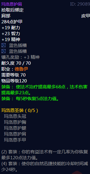 《魔兽世界》玛洛恩圣装属性介绍