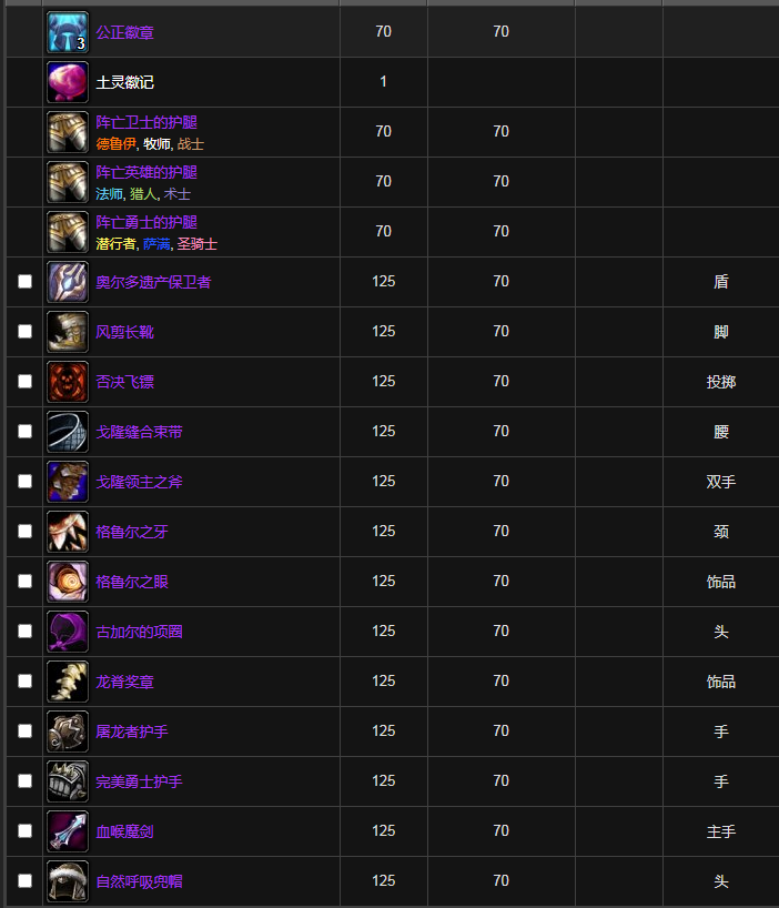 《魔兽世界》格鲁尔的巢穴掉落列表