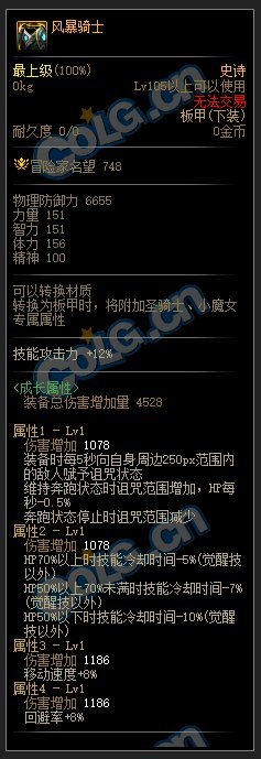 DNF110级回避套装属性介绍