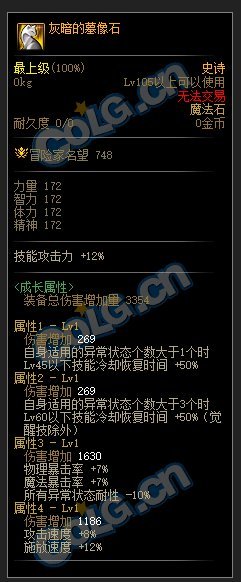 DNF110级异常套装属性介绍