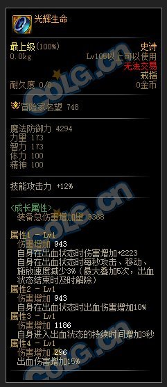 DNF110级出血套装属性介绍