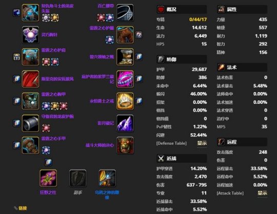 魔兽世界tbcP4熊坦BIS配装