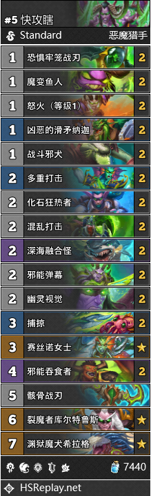 《炉石传说》探寻沉没之城快攻瞎卡组搭配推荐