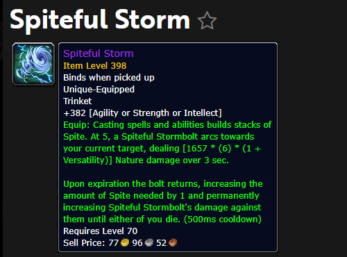 魔兽世界10.0饰品怨毒风暴效果介绍