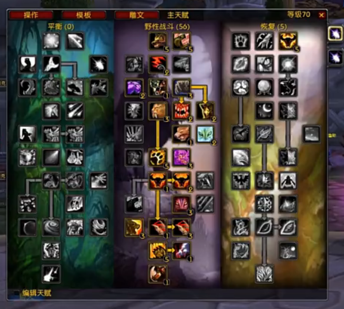 魔兽世界wlk前夕德鲁伊天赋怎么点