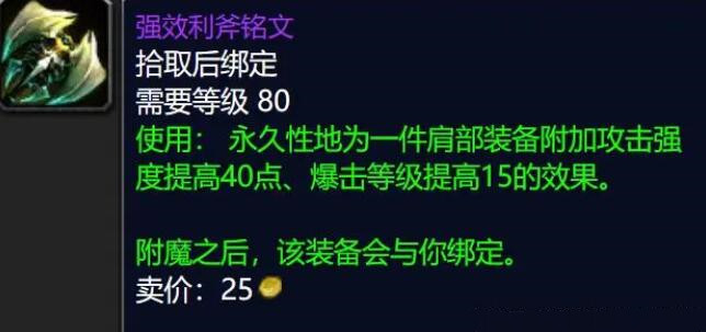 魔兽世界wlk防骑肩膀附魔什么好