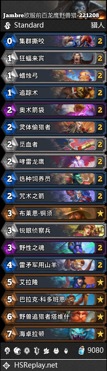 炉石传说龙鹰野兽猎组合推荐