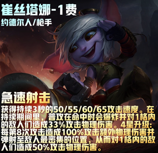 云顶之弈s9崔丝塔娜技能介绍