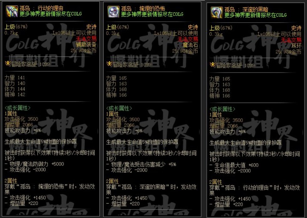 DNF孤岛特殊装备套好用吗