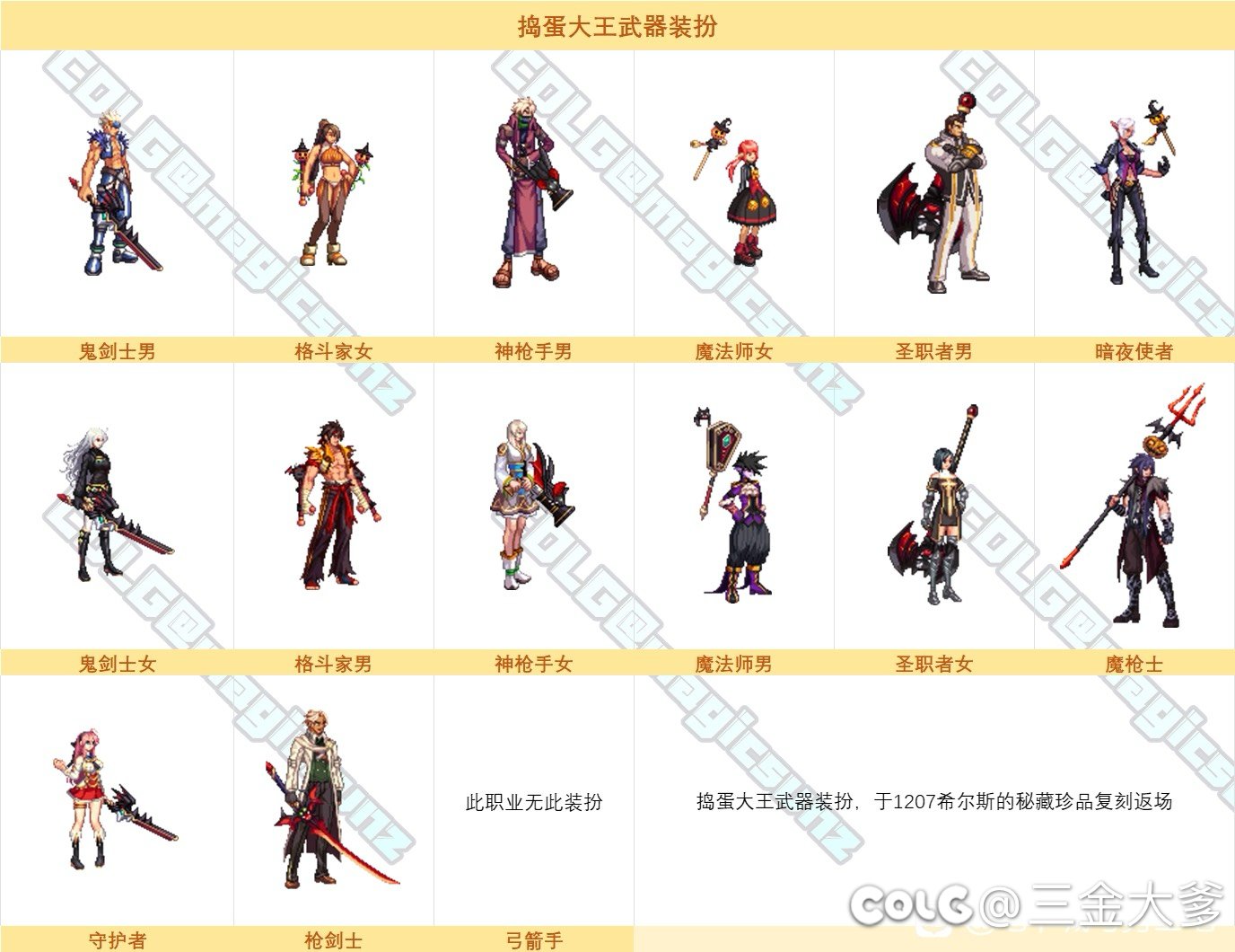 DNF万圣节捣蛋大王武器装扮外观