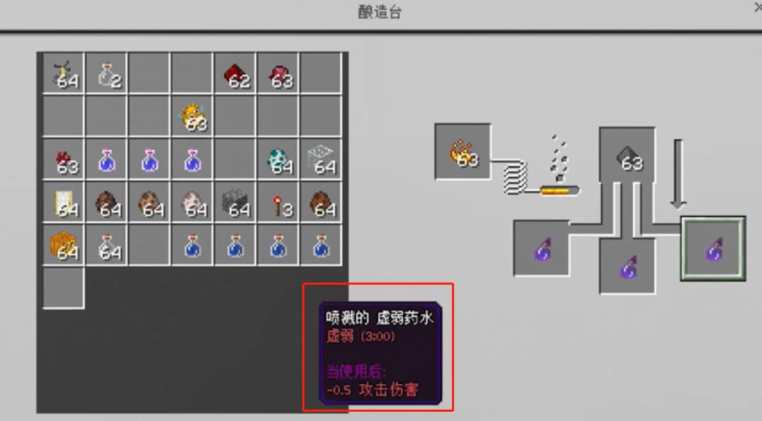 我的世界喷溅虚弱药水要用什么材料2026