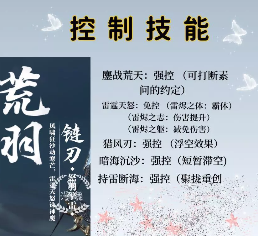 逆水寒荒羽技能浅介