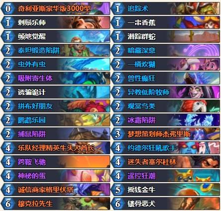 炉石传说2024标准40宇宙控场猎卡组代码一览