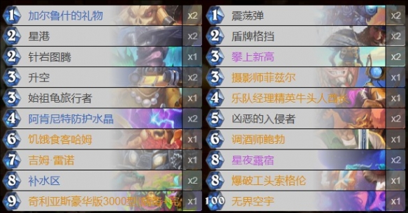 炉石传说星舰战卡组代码推荐