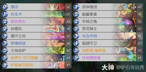 炉石传说灌注德卡组代码推荐