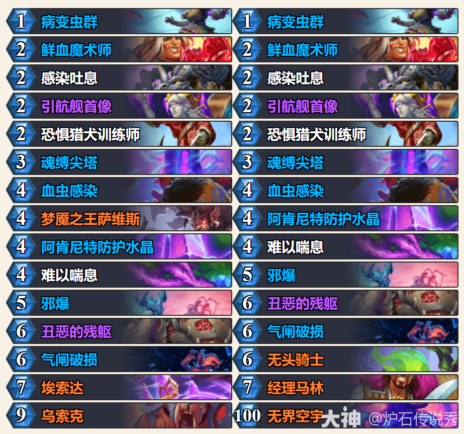 炉石传说漫游翡翠梦境星舰水蛭dk卡组代码推荐