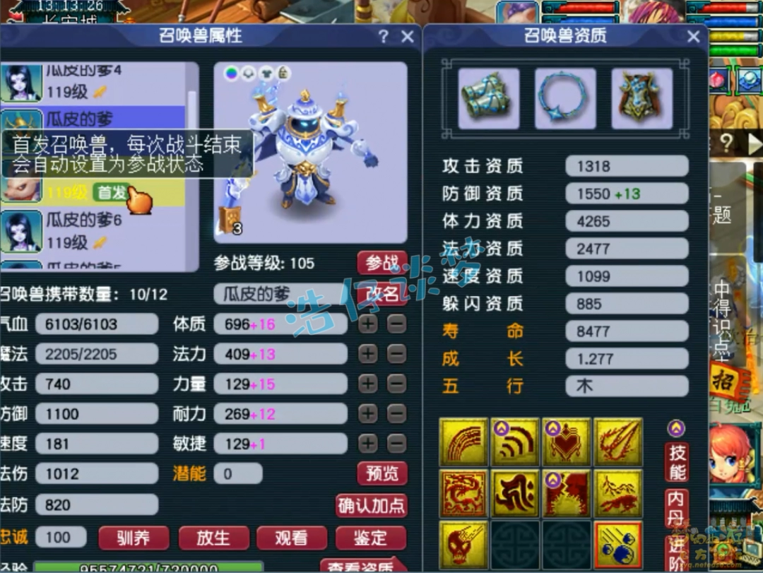 梦幻西游109方寸展示