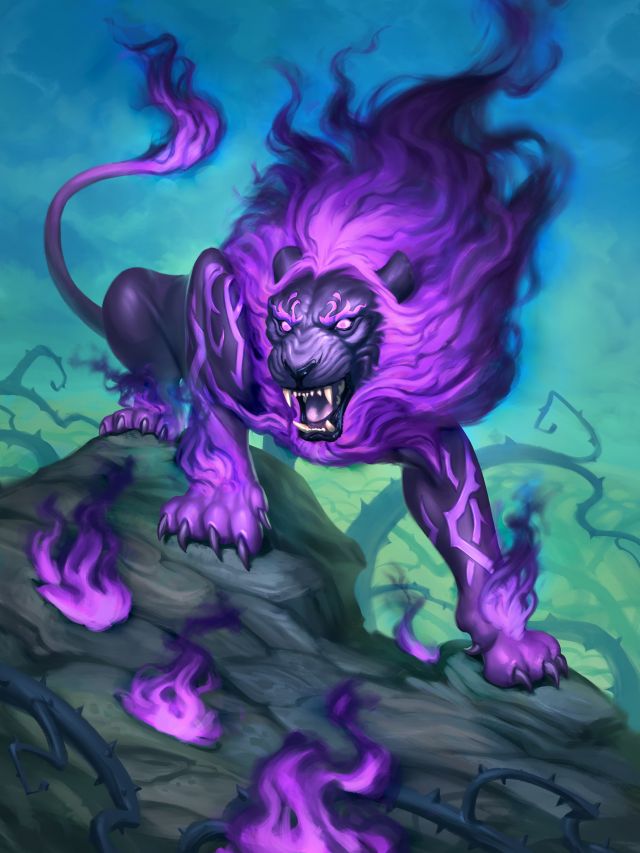 炉石传说影焰猎豹卡牌图鉴