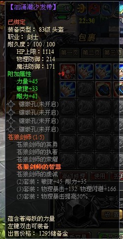 龙之刃剑士职业符文套装属性是什么