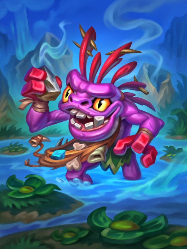 炉石传说紫色珍鳃鱼人卡牌图鉴