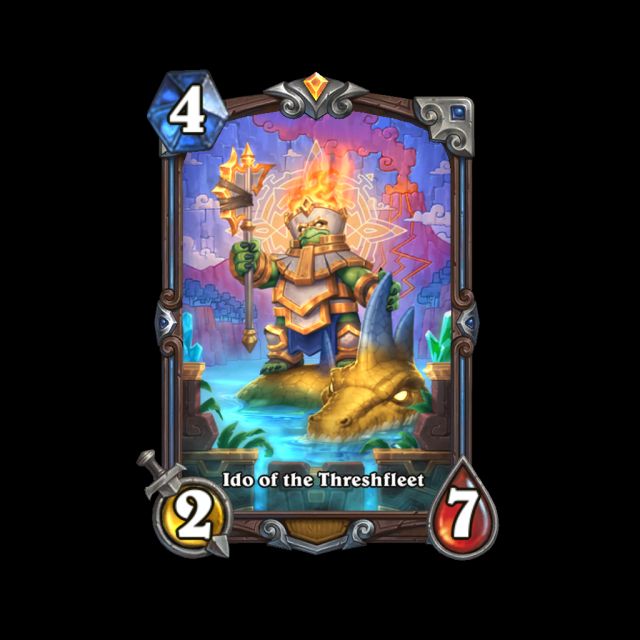 炉石传说蛇颈龙群的伊度卡牌图鉴