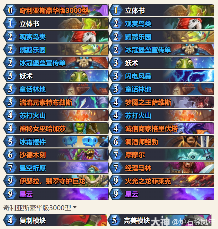 炉石传说平台赛决赛HuyaXiaoT摩摩尔萨卡组代码分享