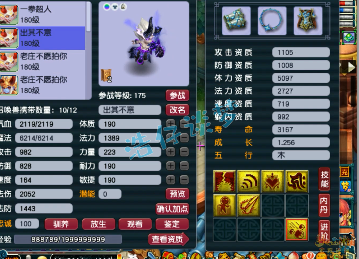 梦幻西游咒师普陀山175级装备展示图