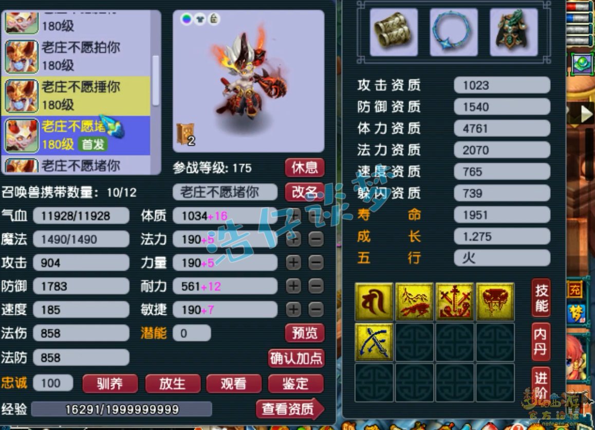 梦幻西游175级咒师普陀山装备展示图