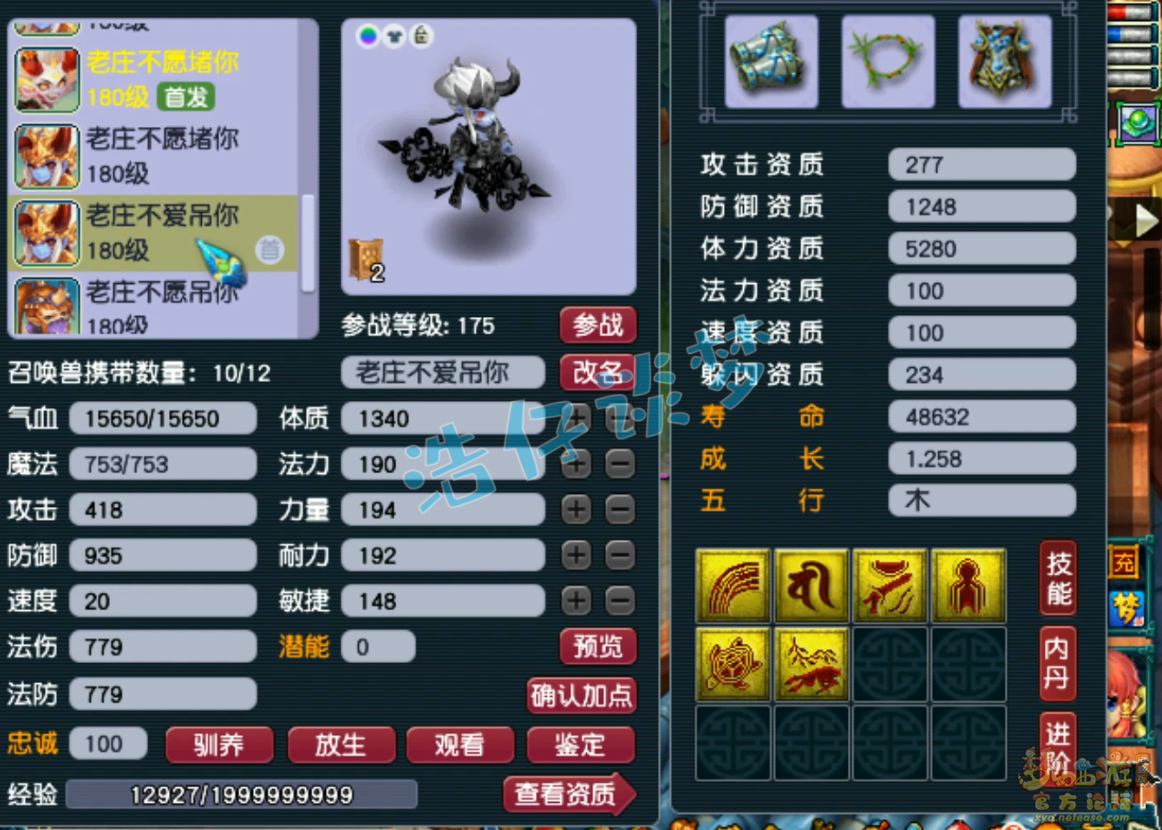 梦幻西游175级咒师普陀山装备展示图