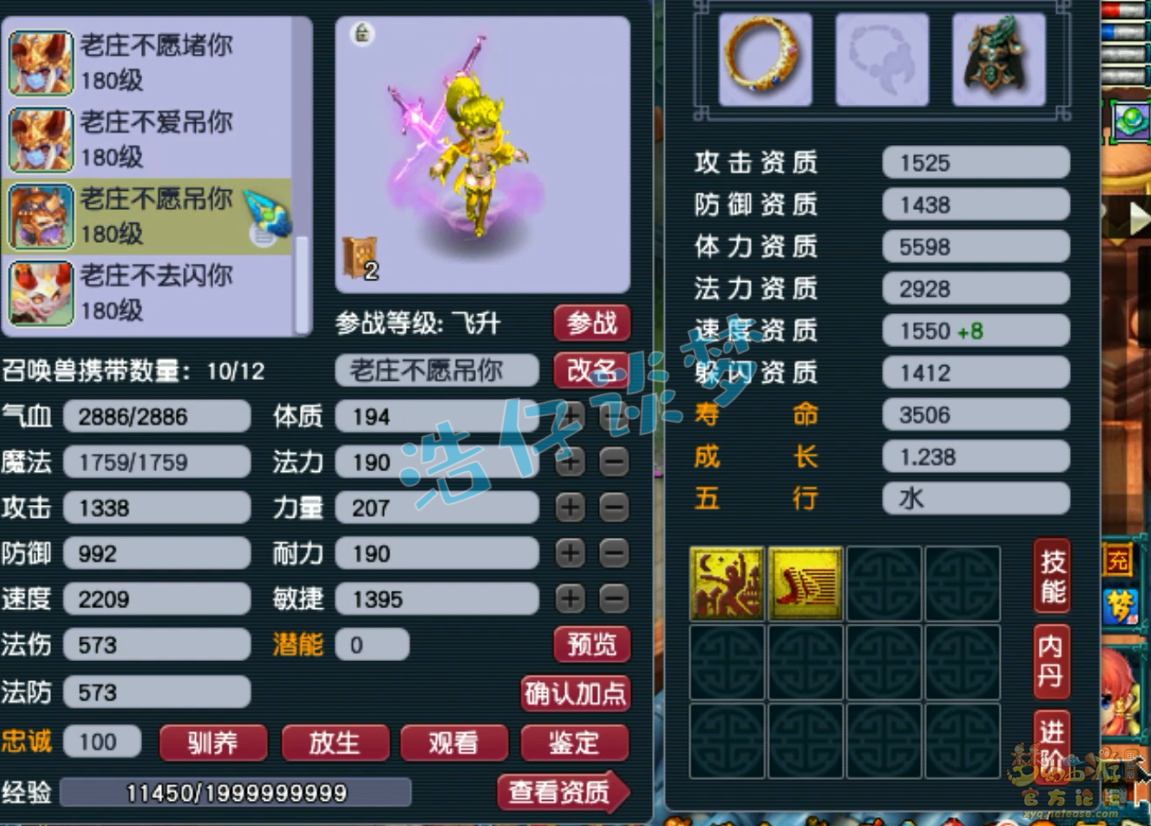 梦幻西游175级咒师普陀山装备展示图