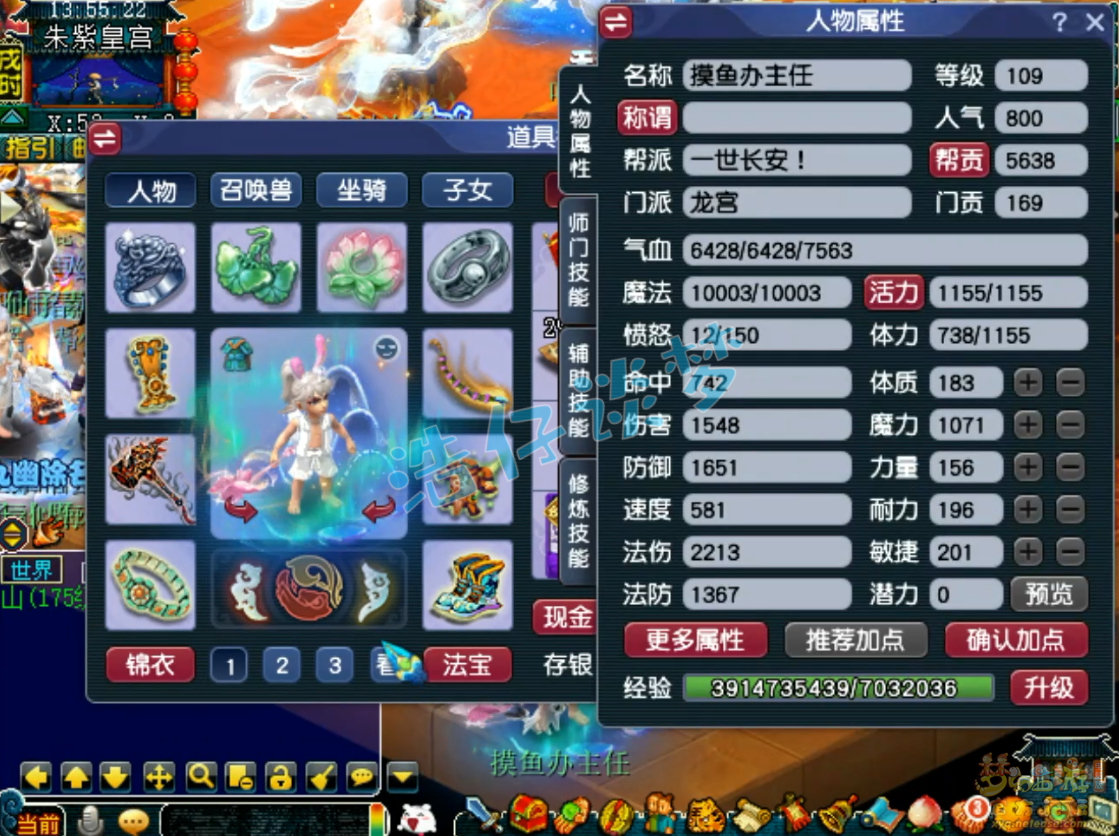 梦幻西游竞速龙宫109级装备展示图