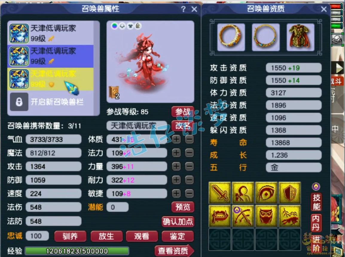 梦幻西游89级神木林装备展示图