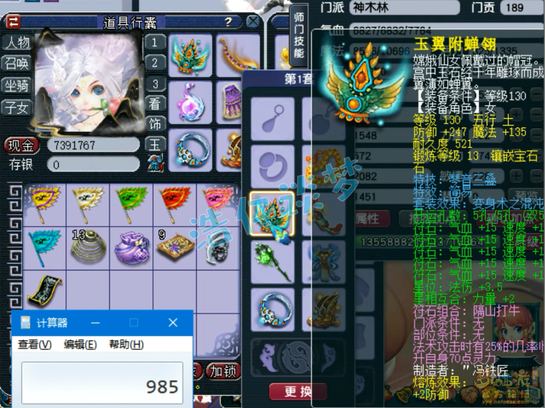 梦幻西游129级神木木装备展示图