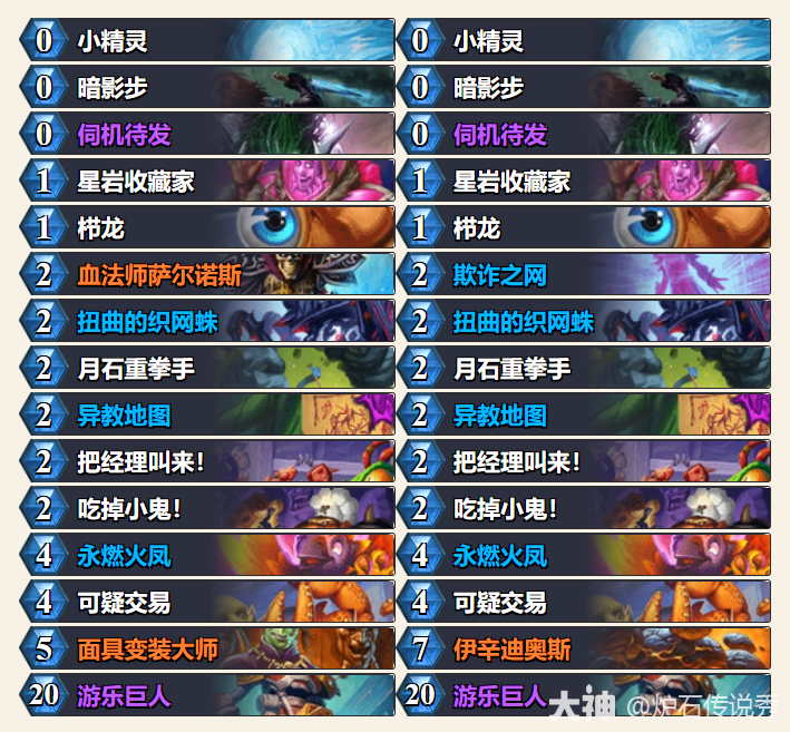 炉石传说夜雨霜火凤贼卡组代码一览