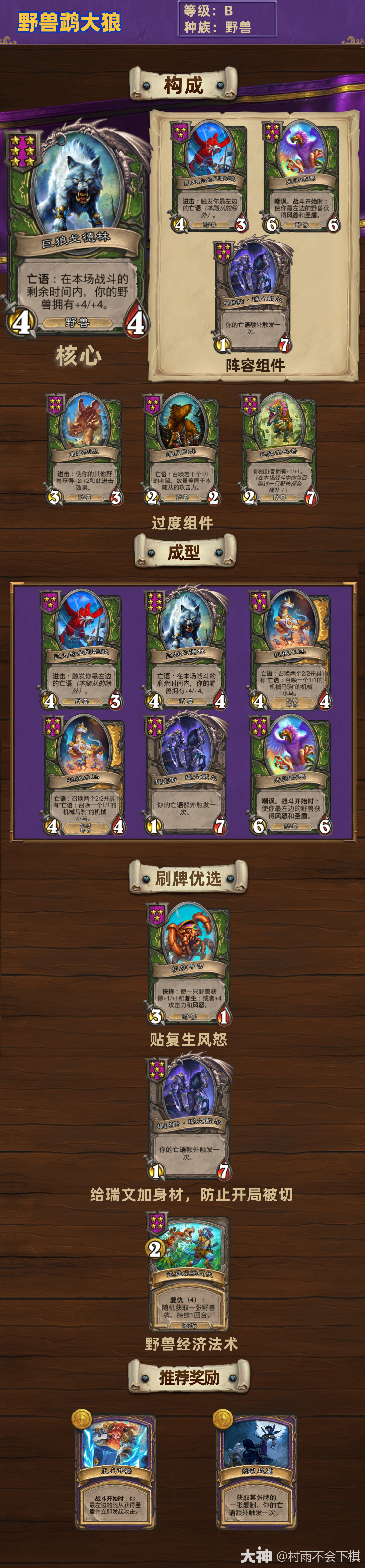 炉石传说酒馆战棋S11野兽阵容推荐