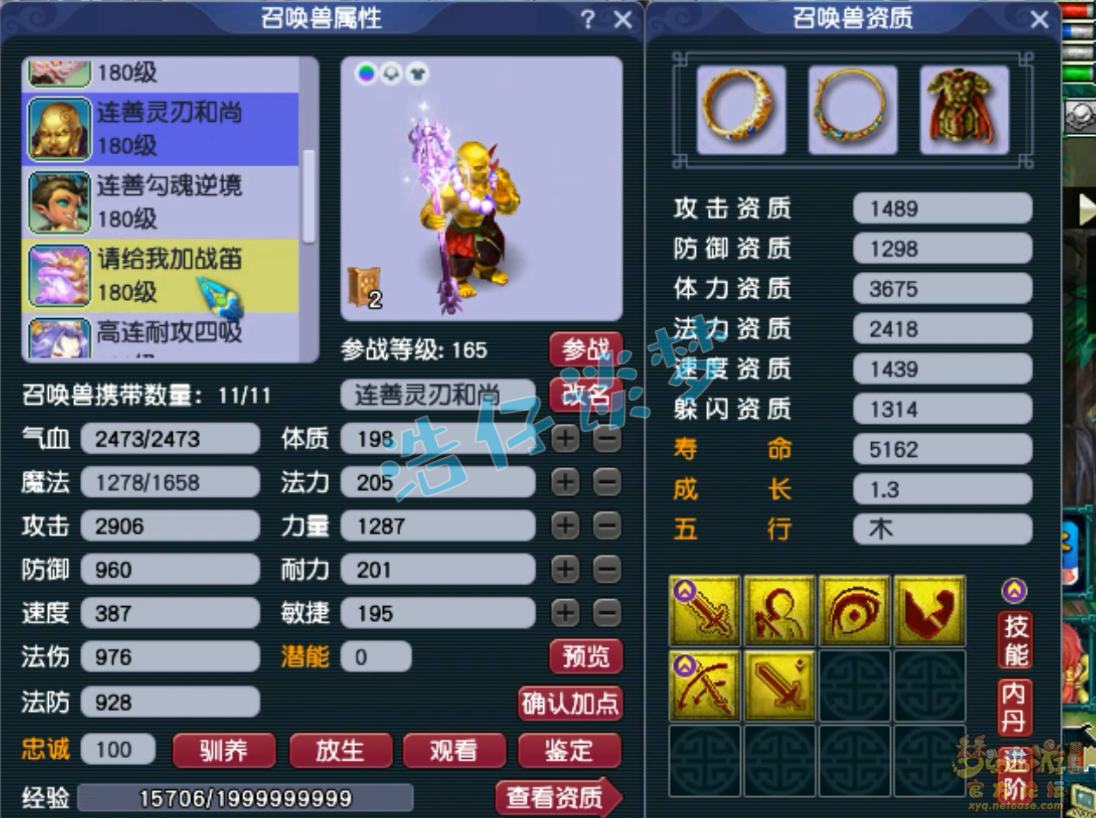 梦幻西游175力化生装备展示图