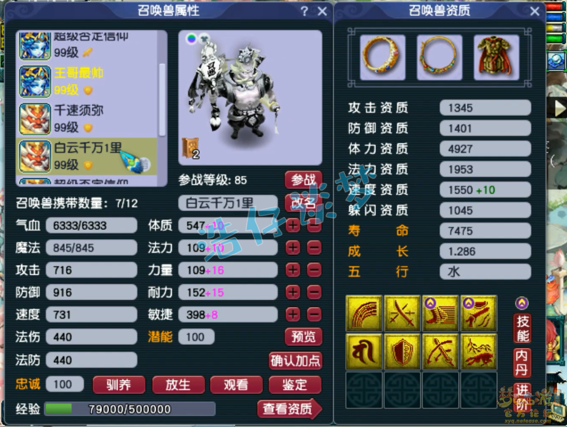 梦幻西游89级化生寺装备展示图