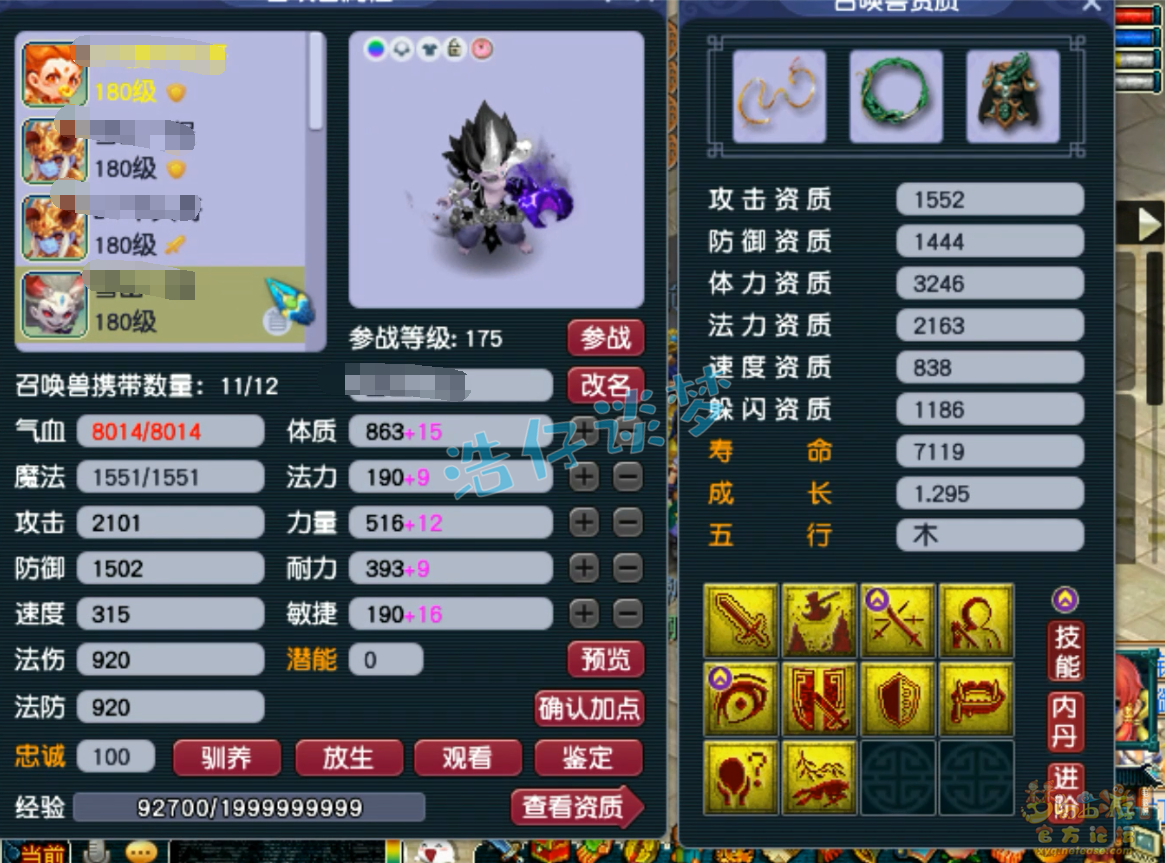 梦幻西游三攻化生寺175装备展示图